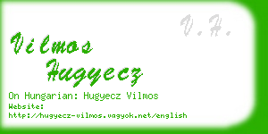 vilmos hugyecz business card